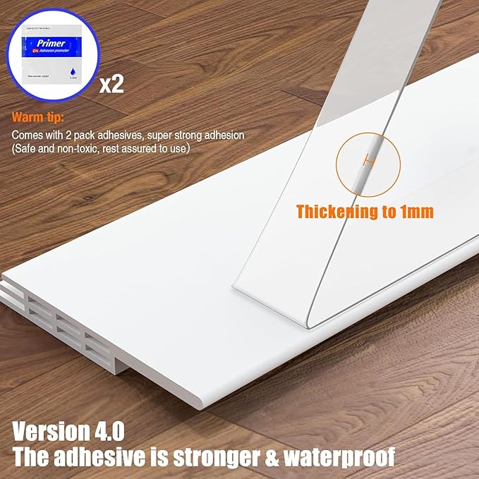 Hojoy 2 Pack Under Door Draft Stopper, Adjustable Door Sweep Anti-Collision - Image 6