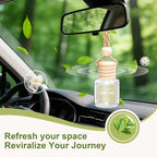 AROIC 6 Pack Car Air Freshener Hanging, New Car Scent Natural Plant Essential - Image 3