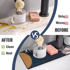 Sink Faucet Absorbing Mat, 2 Pack Drying Mat Around Faucet Sink Splash Guard - Image 3