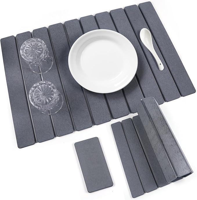2 PCS Quick Dry Stone Dishes Mats by Unknown