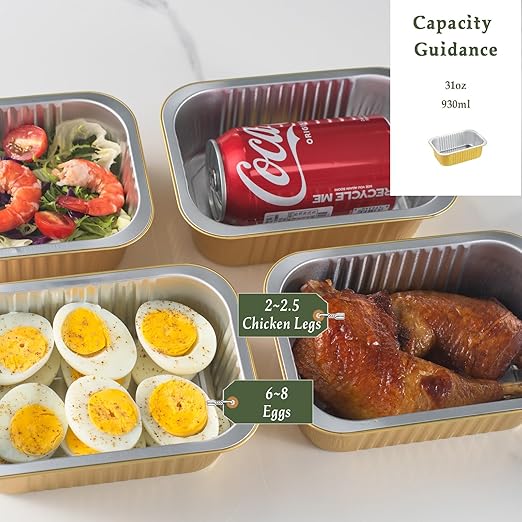 6" x 4" Heavy Duty Aluminum Foil Pans - Image 2