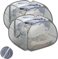 Collapsible Laundry Basket 90L, Foldable Mesh Pop-up Laundry Hamper by LUANMEET