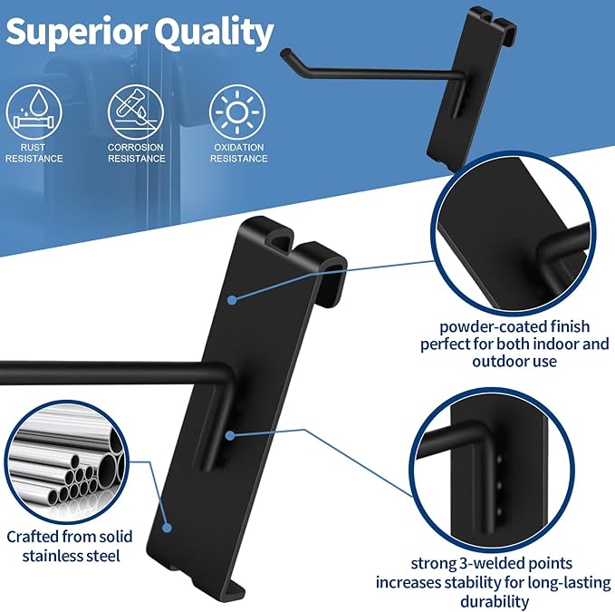 20Pcs Gridwall Hooks, Metal Grid Panel Hanging Peg Hooks, Grid Wall Accessory - Image 3