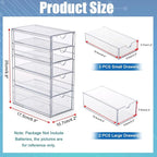 BTSKY Clear Plastic Battery Storage Organizer - Image 3