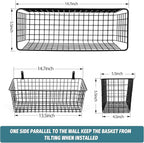 4 Set Hanging Wall Mount Storage Baskets - Image 4