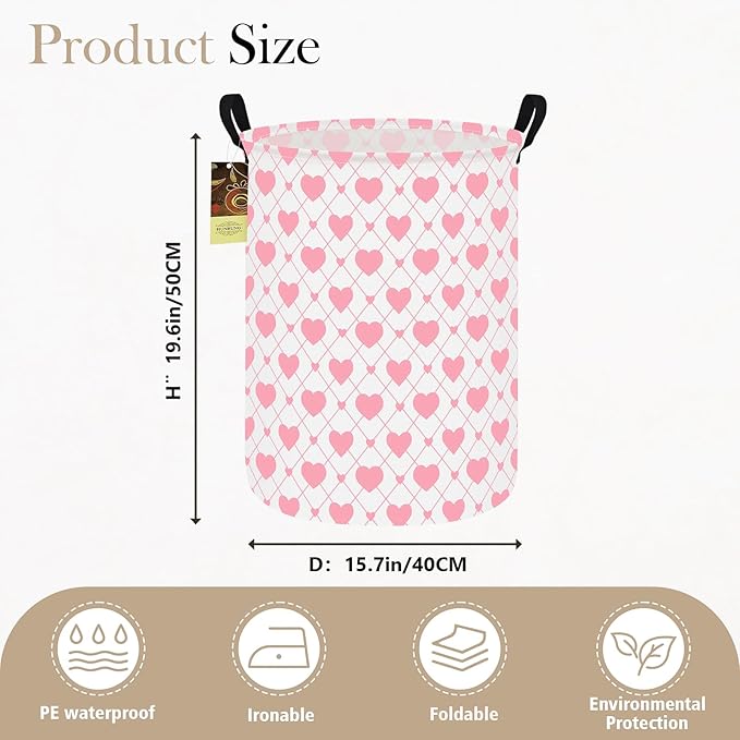 HUNRUNG Laundry Hamper, Large Canvas Fabric Lightweight Storage Basket Toy - Image 2