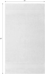 Cotton Craft Ultra Soft 6 Pack Hand Towels 16x28 White Weighs 6 Ounces Each - Image 2
