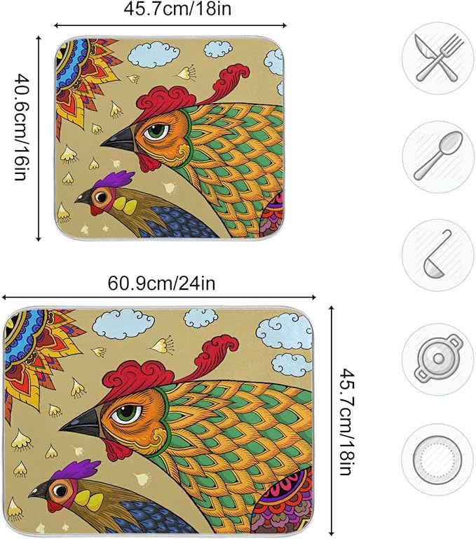 Absorbent Dish Drying Mat for Kitchen Counter - Image 3