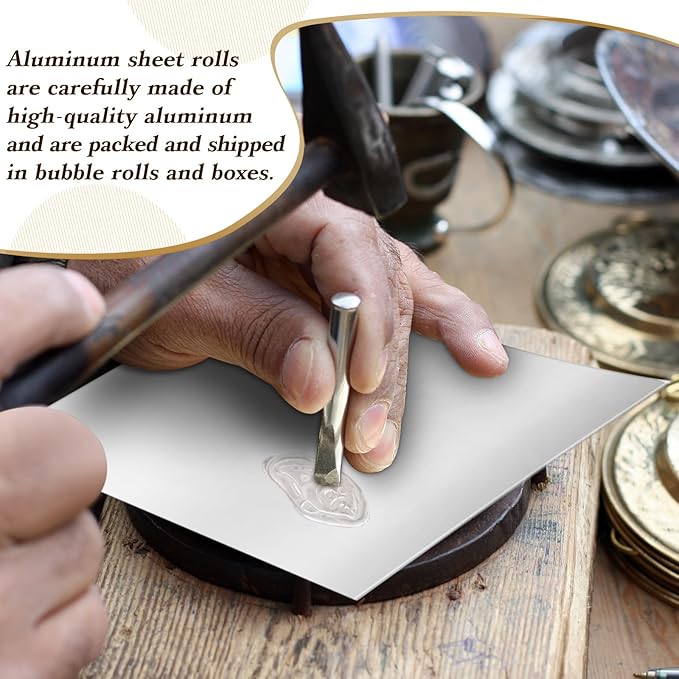 40 Packs Aluminum Metal Crafts DIY Foil 12 Inch x 12 Inch x 0.07 mm Thick - Image 5