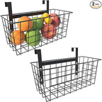 MaraFansie Hanging Kitchen Baskets Wire Storage Basket Over the Cabinet Door by MakeStorageMoreFun