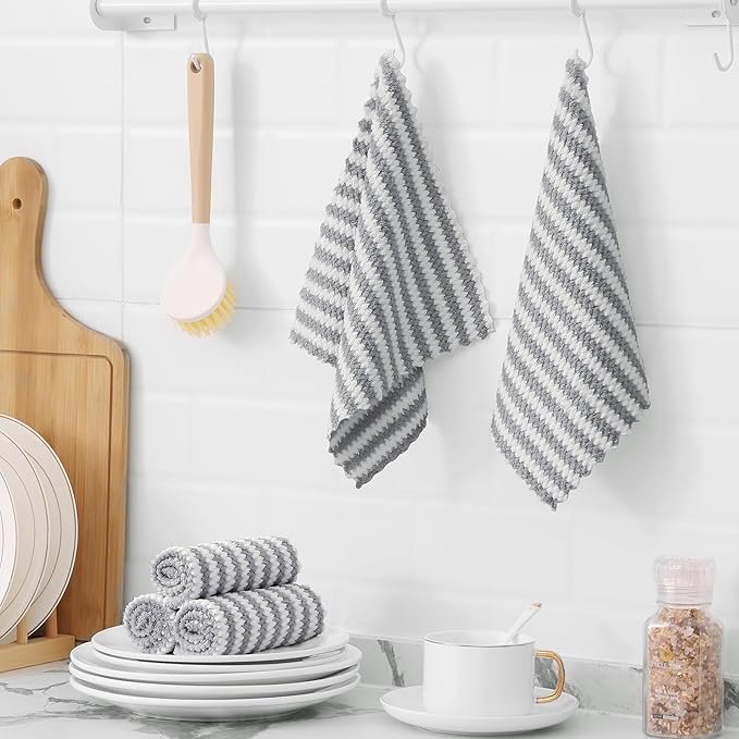 Homaxy 12 Pack Kitchen Dish Cloths, Ultra Soft and Absorbent Dish Towels - Image 7