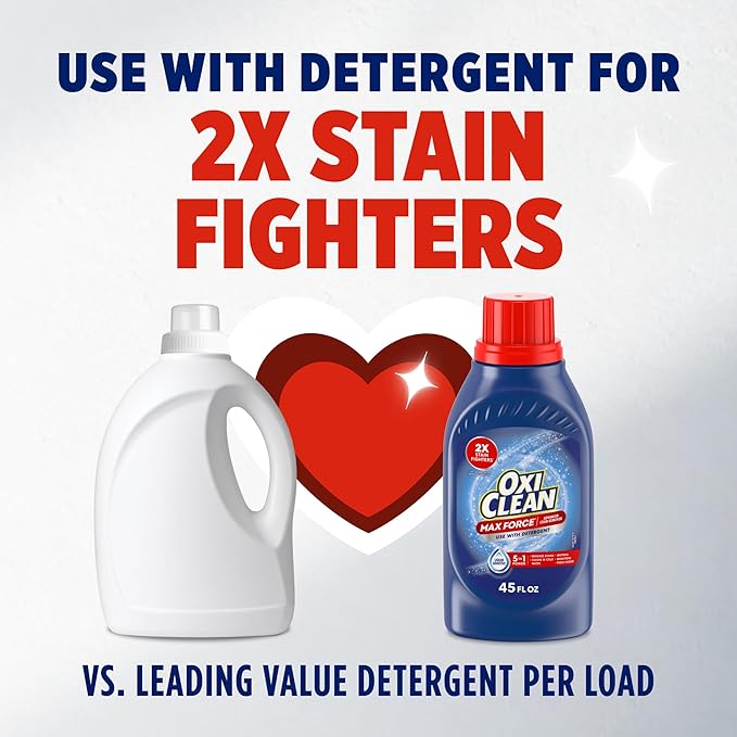 OxiClean Max Force Advanced Stain Remover Liquid, Color-Safe, Bleach-Free Kids - Image 4