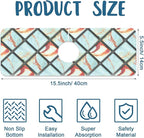Rendering Marble Sink Splash Guard Faucet Mat Blue Wall Tiles Super Absorbent - Image 2