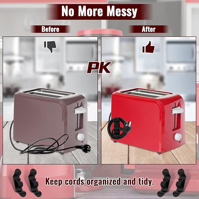 Cord Organizer for Kitchen Appliances, Kitchen Gadgets Stick on Pressure Cooker - Image 3