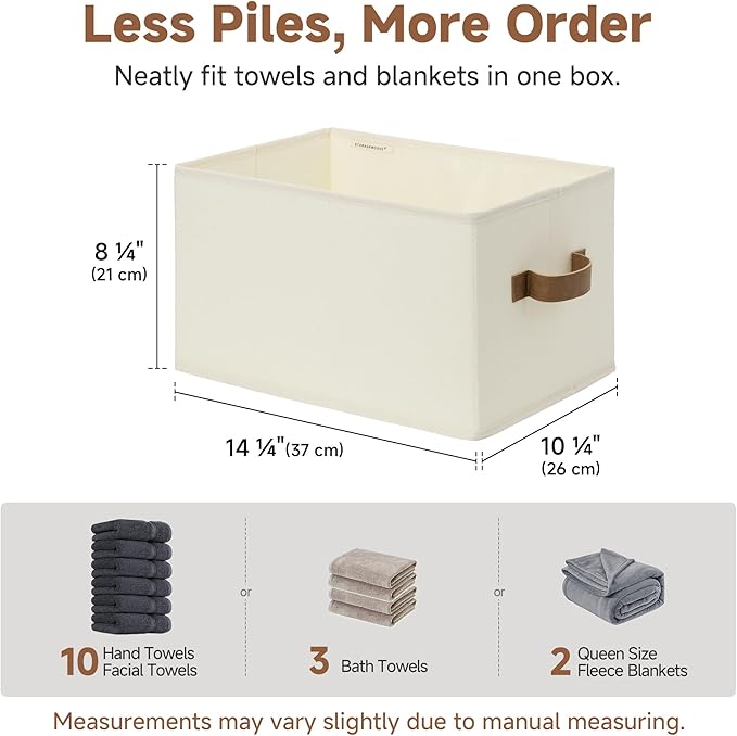 StorageWorks Closet Organizers and Storage Bins, Foldable Shelf Baskets - Image 3