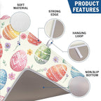 Easter Dish Drying Mat for Kitchen Counter Colorful Easter Eggs Floral Pattern - Image 3