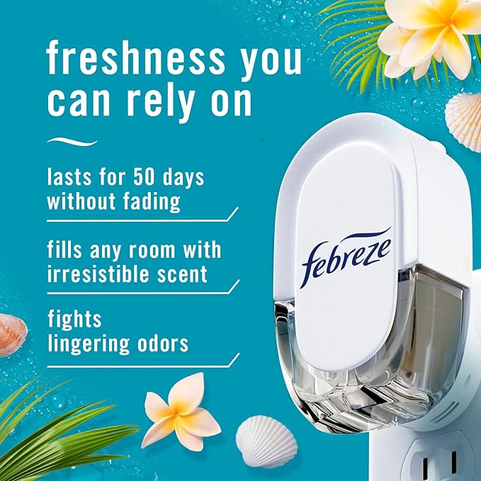 Febreze Odor-Fighting Fade Defy PLUG Air Freshener Refill, Bora Bora, .87 fl. - Image 2
