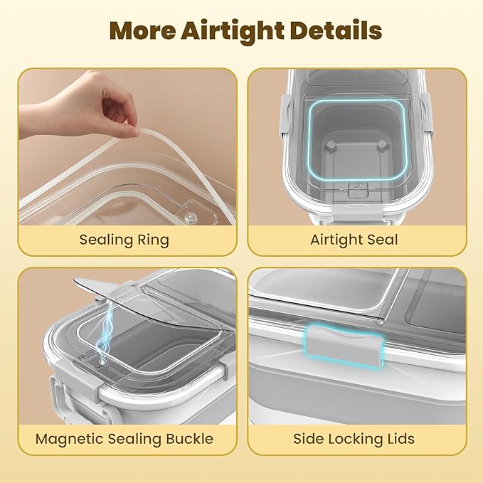 25-35Lbs Rice Container, Collapsible Food Storage Containers - Image 5