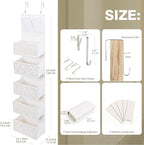 ANTIS'S HOME Over the Door Organizer Macrame Boho Nursery Storage - Image 6