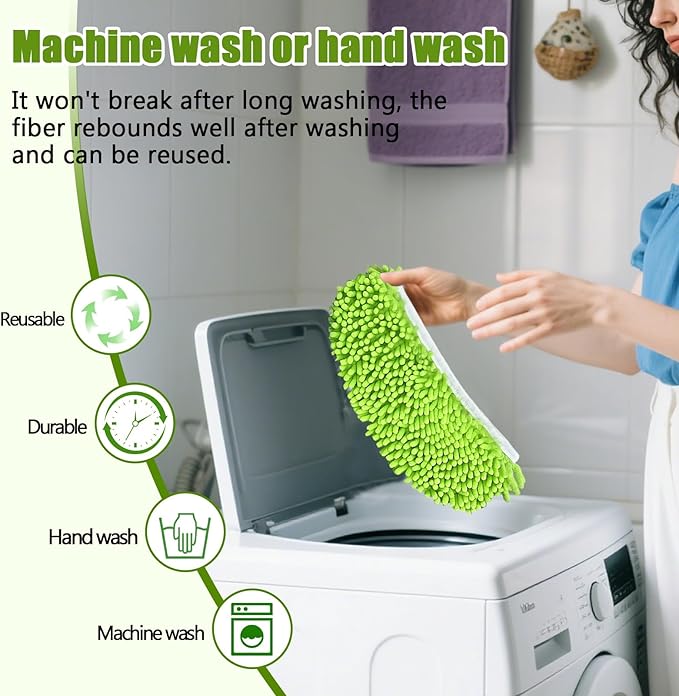 4PCS 10''~12'' Microfiber Dust Mop Pads Compatible - Image 7