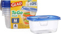 GladWare To Go Snack Food Storage Containers, Medium Rectangle Holds 24 Ounces by GladTrashFoodStorage