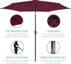 Best Choice Products 10ft Outdoor Table Compatible Steel Polyester Market Patio Umbrella w/Crank and Easy Push Button Tilt - Image 5