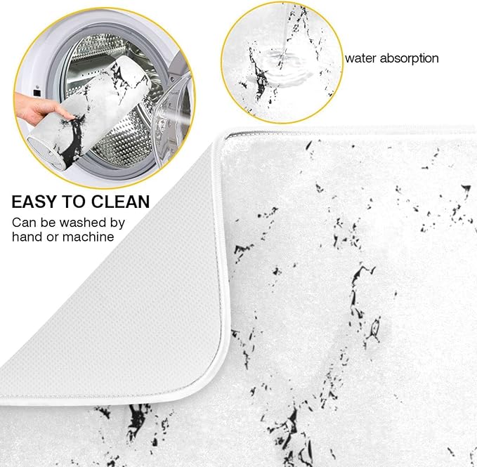 Super Absorbent Dish Drying Mat, Microfiber Fast-Drying Dish Mat, Kitchen Dish - Image 2