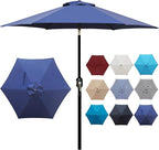 Blissun 7.5 ft Patio Umbrella, Yard Umbrella, Outdoor Market Umbrella with Push Button Tilt Crank (Navy Blue) - Image 4