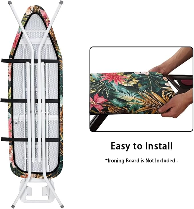 Leaves Floral Ironing Board Covers Standard Stylish Washable Ironing Board - Image 4