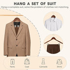 HOUSE DAY Wooden Hangers with Clips 24 Pack, Heavy Duty Walnut Wood Pants Hanger - Image 2