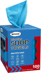 Shop Towels, 100 Sheets Microfiber Cleaning Cloth Commercial Grade Washcloths by Unimade