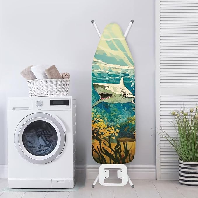 Sprowallow Shark Ironing Board Cover and Pad 15x54 Inch Stain Resistant Thick - Image 3