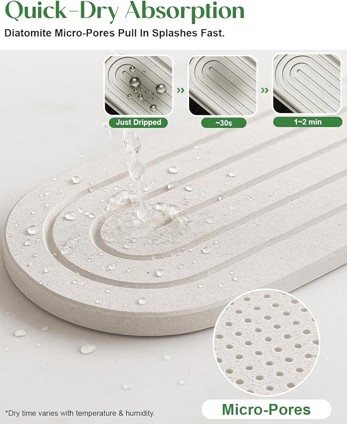 Stone Drying Mat for Kitchen Faucet: Diatomite Stone Drying Tray - Image 8