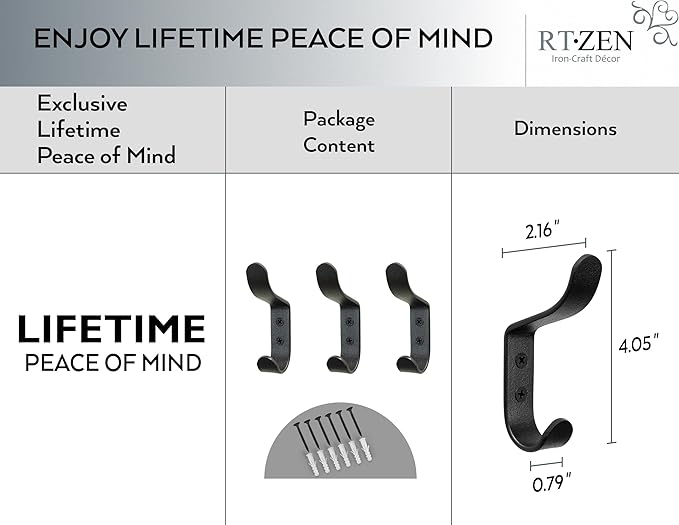 RTZEN Wall Mount Hook Set - Image 4