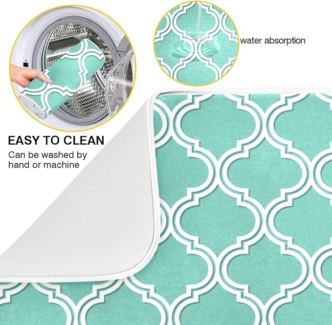 Super Absorbent Dish Drying Mat, Microfiber Fast-Drying Dish Mat, Kitchen Dish - Image 2