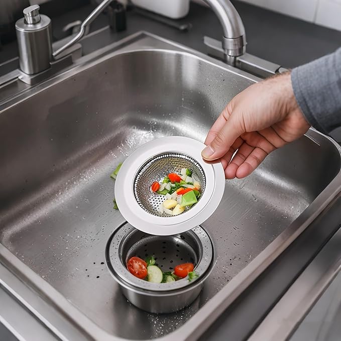 Kitchen Sink Drain Strainer Sink Stainless Steel Protectors - Image 3
