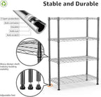 Xcity Storage Shelves, 4 Tier Heavy Duty Metal Shelving Unit, 1600 LBS Capacity Adjustable Steel Wire Shelf Organizer for Pantry, Kitchen, Garage, 14" D x 36" W x 54" H, Black - Image 3