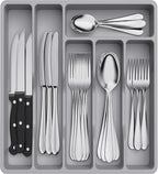 Lifewit Silverware Drawer Organizer Tray, Plastic Cutlery Storage by Lifewit