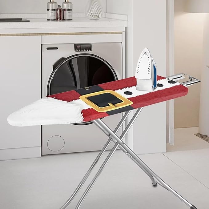 ZDCUSTOM Red Ironing Board Cover Standard Size 52"x13" Santa Claus Ironing - Image 2