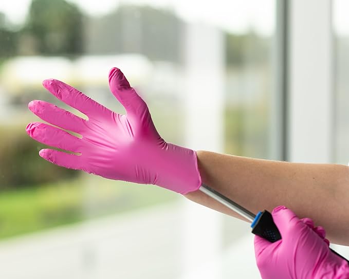 FRAMAR Pink Gloves Disposable Latex Free – Pink Nitrile Gloves Small, - Image 7