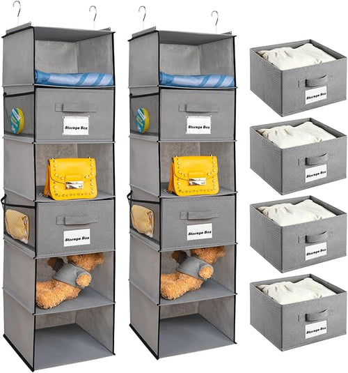2 Pack 6 Shelves Hanging Closet Organizer by BrilliantJo