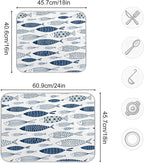 Cartoon Fish Dish Drying Mat for Kitchen Counter Absorbent Microfiber Drying Pad - Image 3