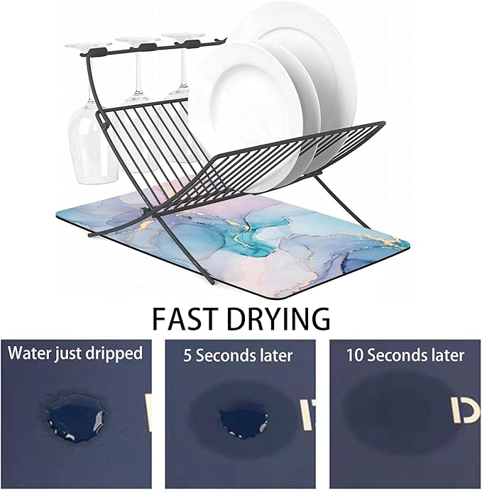Dish Drying Mat for Multiple Usage. Super Absorbent, Easy clean, Quick dry - Image 3