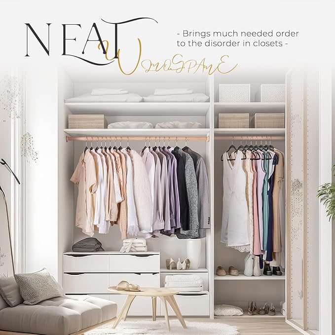 HOUSE DAY Black Velvet Hangers 120 Pack, Premium Clothes Non-Slip Felt Hangers - Image 9