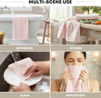 Artoid Mode 4 Pcs Pink 3D Rabbit Jacquard Easter Hand Towels - Image 5