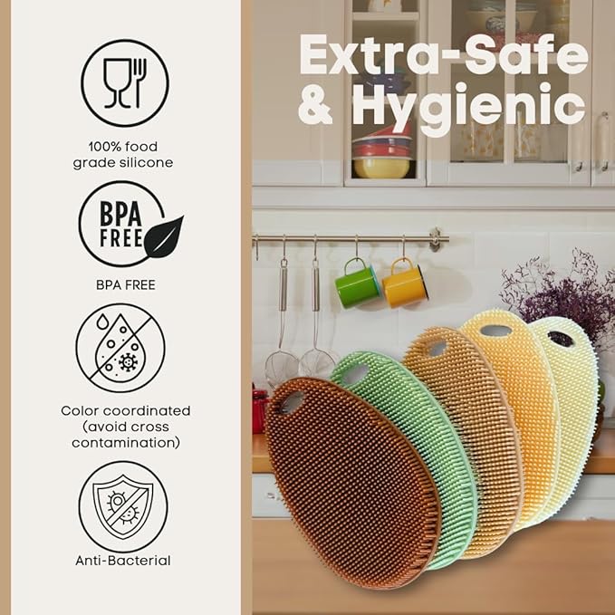Silicone Sponge Dish Scrubber - Image 5