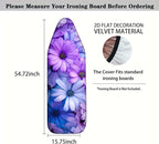 Nuxovilar Purple & Blue Floral Pattern Ironing Board Cover, 15×54 inch - Image 4