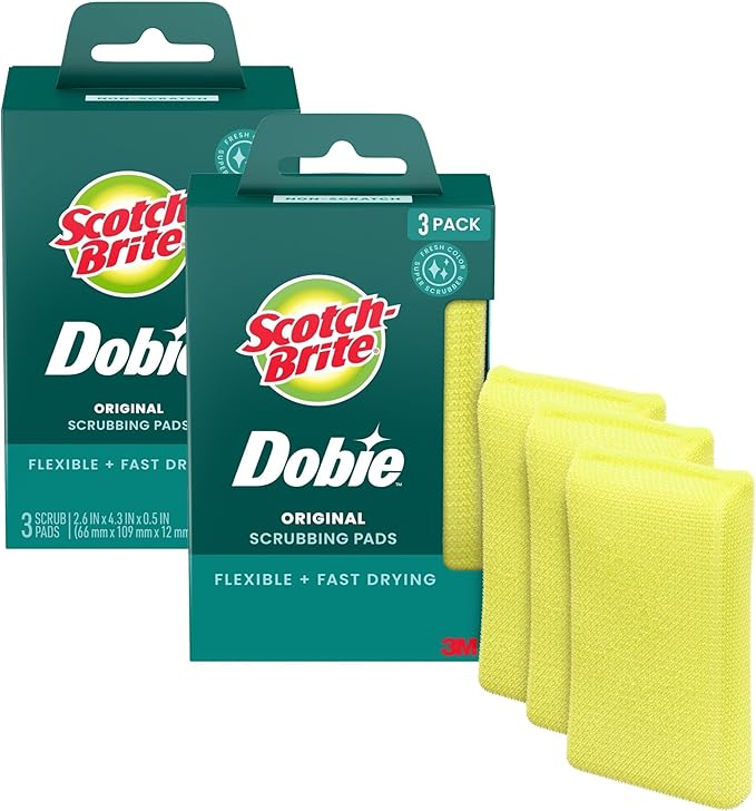 Scotch-Brite Dobie All Purpose Cleaning Pads, Count 6 by 3MIndustrial
