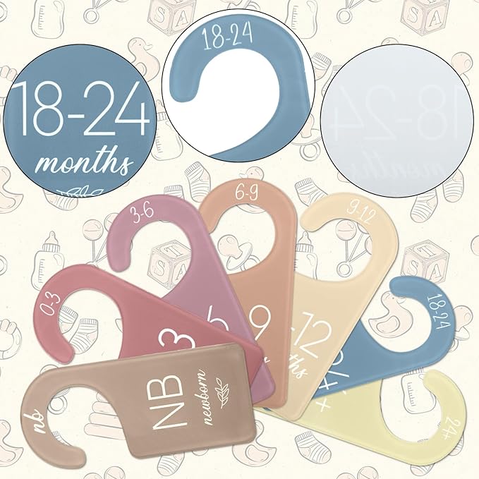 Whaline Acrylic Baby Closet Dividers Boho Hanging Acrylic Infant Clothes Hanger - Image 3
