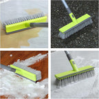 Floor Scrub Brush 2 in 1 Scrape and Stiff Bristle Deck Brush - Image 5